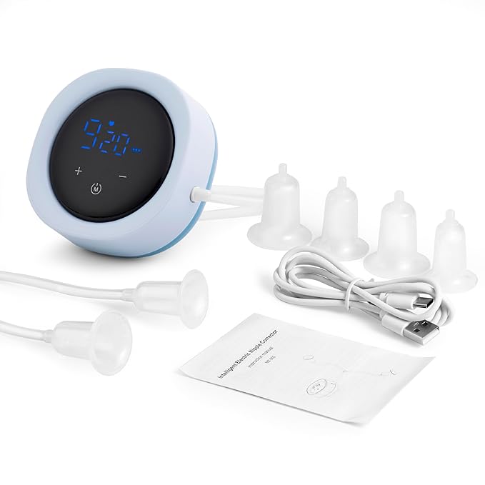 Electric Nipple Corrector for Flat or Inverted Nipples, Rechargeable Nipple Puller Sunken and Shy Nipples - Blue