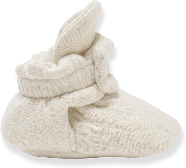 Burt's Bees Baby Unisex Booties Organic Cotton Newborn Essentials Shoes for Infants
