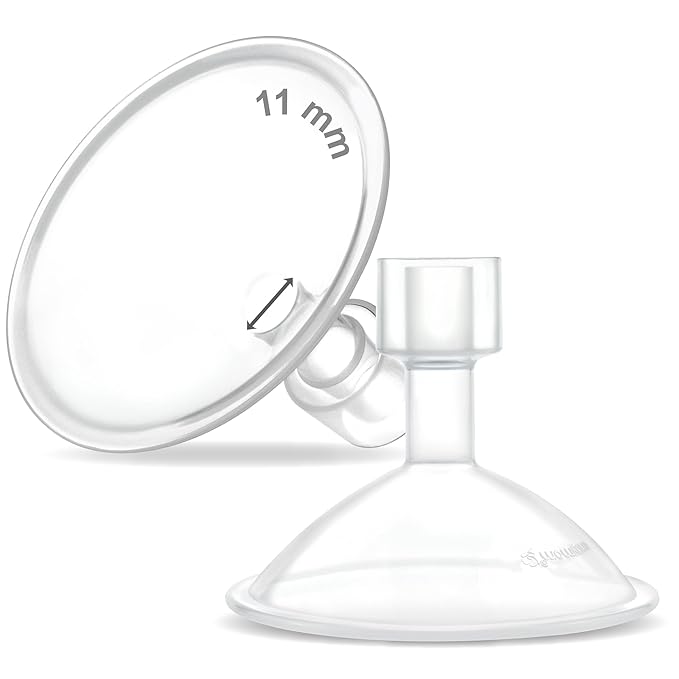 Maymom MyFit Crater Series 11mm Two-Piece Design Small Breastshield Compatible with Medela Breast Pump Parts; Replace Medela Shields; Fit Flex Connector; 2pc