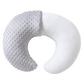 Nursing Pillow and Positioner, Breastfeeding, Bottle Feeding, Baby Sitting Support with Removable Ultra Soft Cover, Tummy Time Support for Baby Boys and Girls (Gray)