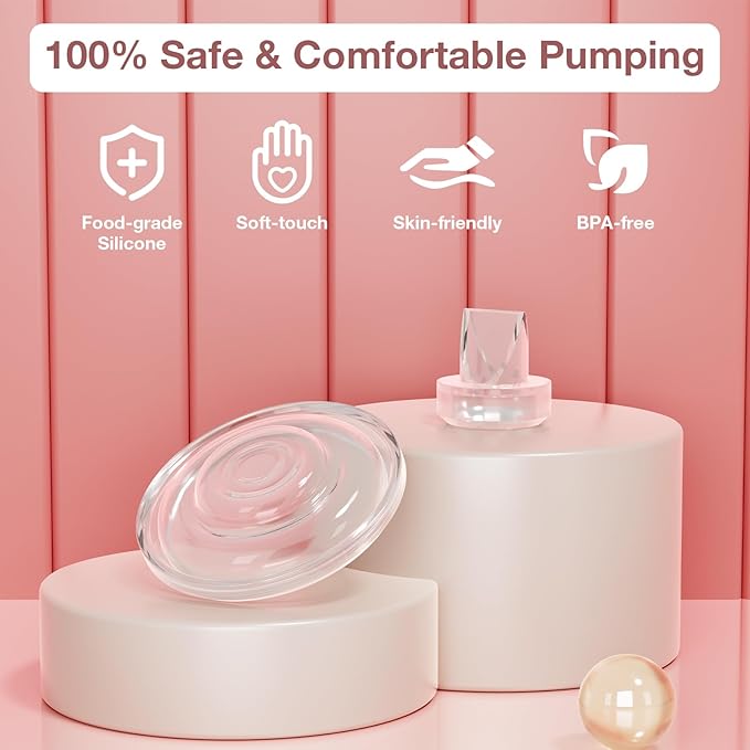 6PCS Breast Pump Replacement Parts Compatible with S9 Pro / S12 Pro / S9 / S12 Wearable Breastpump, momcozy Electric Breast Pumps Replacement Accessories, Breastfeeding Essentials Kit for New Moms