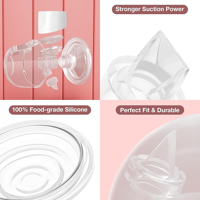 8PCS Silicone Duckbill Valve & 4PCS Silicone Diaphragm Compatible with Momcozy S12 Pro/S9 Pro/S12/S9 Breastpump, momcozy Breast Pump Replacement Parts Breastfeeding Essentials Pumping Kit for Moms