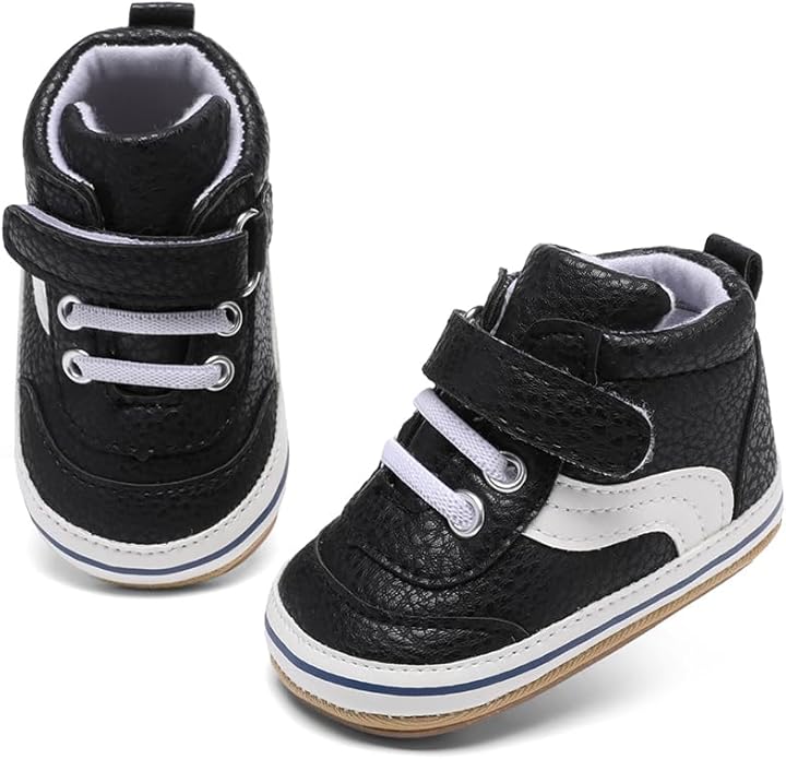 Clowora Baby Boys Girls Shoes Non-Slip Rubber Sole Sneakers Infant First Walking Toddler Crib Shoes Newborn Loafers Flats.