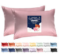 Deep Dream Toddler Pillowcases for 13x18 Pillow 2 Pack, 100% Cotton Travel Pillow Case Cover, 600 Thread Count Cotton Pillow Covers, Soft & Breathable Small Pillow Cases Envelope Closure, Lotus Pink