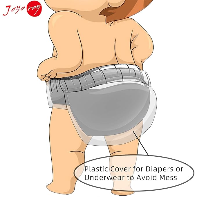 Joyo roy 6Pcs Diaper Covers for Girls Plastic Underwear Covers for Potty Training Rubber Pants for Toddlers Rubber Training Pants for Toddlers 2t Waterproof Diaper Cover Waterproof Plastic Underwear