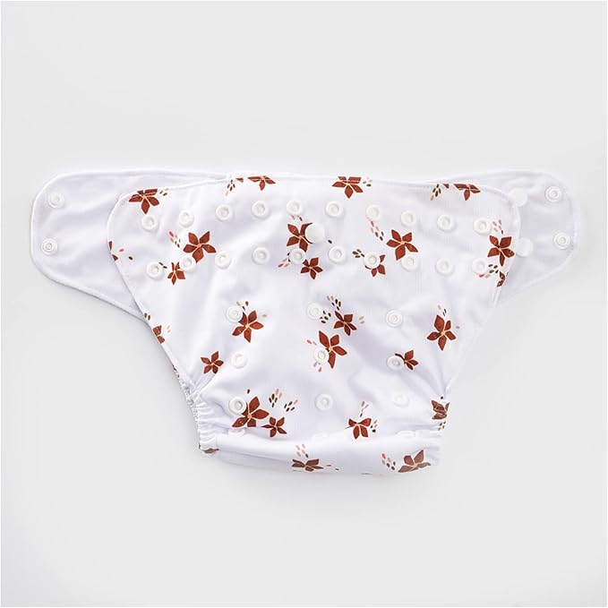 HappyFlute 9 Sets Newborn Baby Cloth Pocket Diapers One Size Adjustable Reusable for Baby Boys and Girls(6-33 pounds,0-3 Years),One Wet Bag+4Diapers and 4Inserts