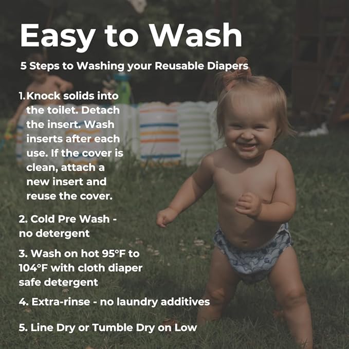 Nora's Nursery Reusable Swim Diapers and Wet Bag - One Size Fully Adjustable - Hamptons Unisex 3 Pack with Wet Bag