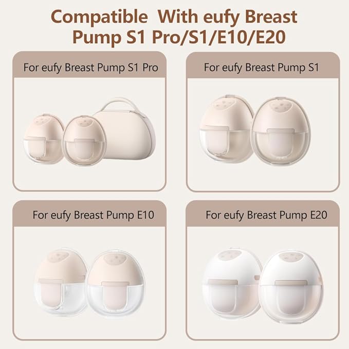 12pcs Breast Pump Parts, 8pcs Duckbill Valves and 4pcs Silicone Diaphragm Compatible with eufy S1 Pro/S1/E10/E20 Wearable Breast Pump, Replace for eufy Pump Parts, Not Original Parts