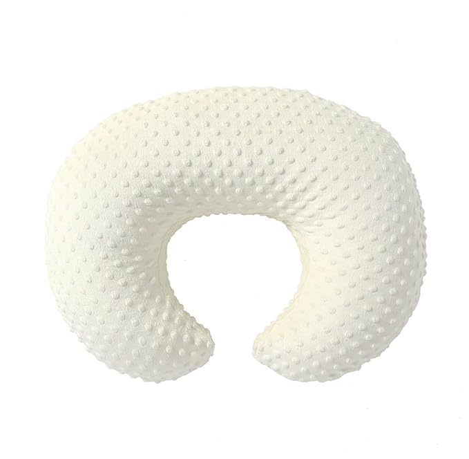 Nursing Pillow and Positioner, Breastfeeding, Bottle Feeding, Baby Sitting Support with Removable Ultra Soft Cover, Tummy Time Support for Baby Boys and Girls (Tender Yellow)