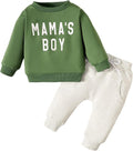 Toddler Baby Boy Fall Winter Clothes Crewneck Long Sleeve Sweatshirt Pullover Tops + Casual Pants Outfit Set