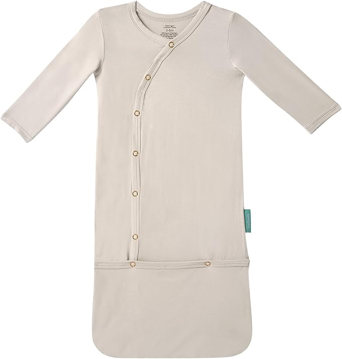 PurComfy Supersoft Baby Sleeper Gowns, Premium Bamboo Viscose Infant Nightgown Sleepers Preemie Newborn Snap Bundler