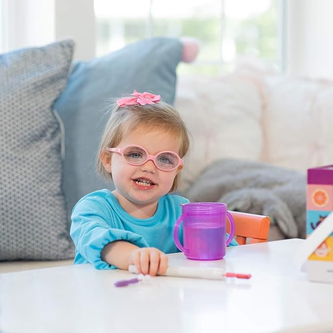 TalkTools Recessed Lid Cup with Handles - Leak Proof | Promotes Oral Motor Skills, Lip Closure, and Self Feeding | Alternative to Sippy Bottle | Food Grade Materials | Dishwasher Safe (Purple)