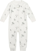Owlivia Organic Cotton Baby Boy Girl Zip up Sleep 'N Play Pjs, Footless, Long Sleeve