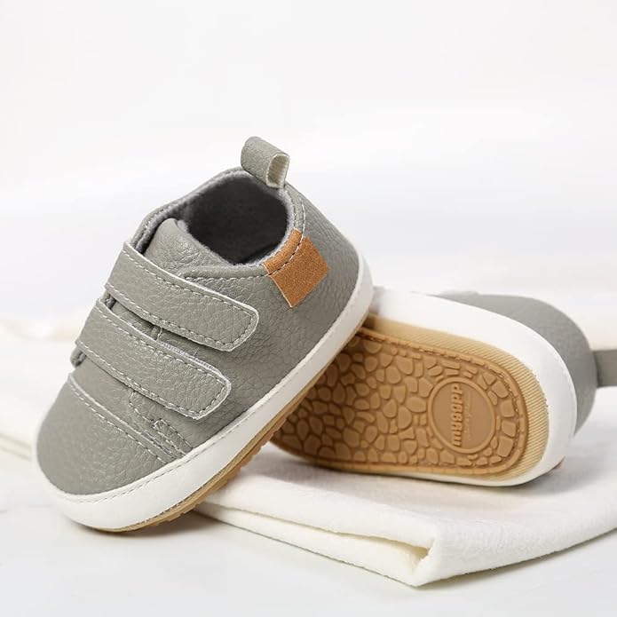 Clowora Baby Boys Girls Shoes Non-Slip Rubber Sole Sneakers Infant First Walking Toddler Crib Shoes Newborn Loafers Flats.