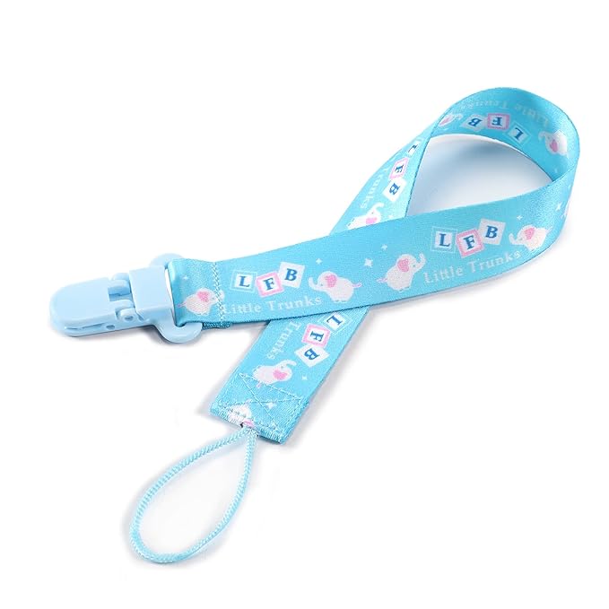 Littleforbig Adult Pacifier Clip Little Trunks 3 Paci Clips Set - Blue