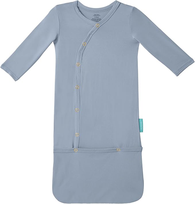 PurComfy Supersoft Baby Sleeper Gowns, Premium Bamboo Viscose Infant Nightgown Sleepers Preemie Newborn Snap Bundler