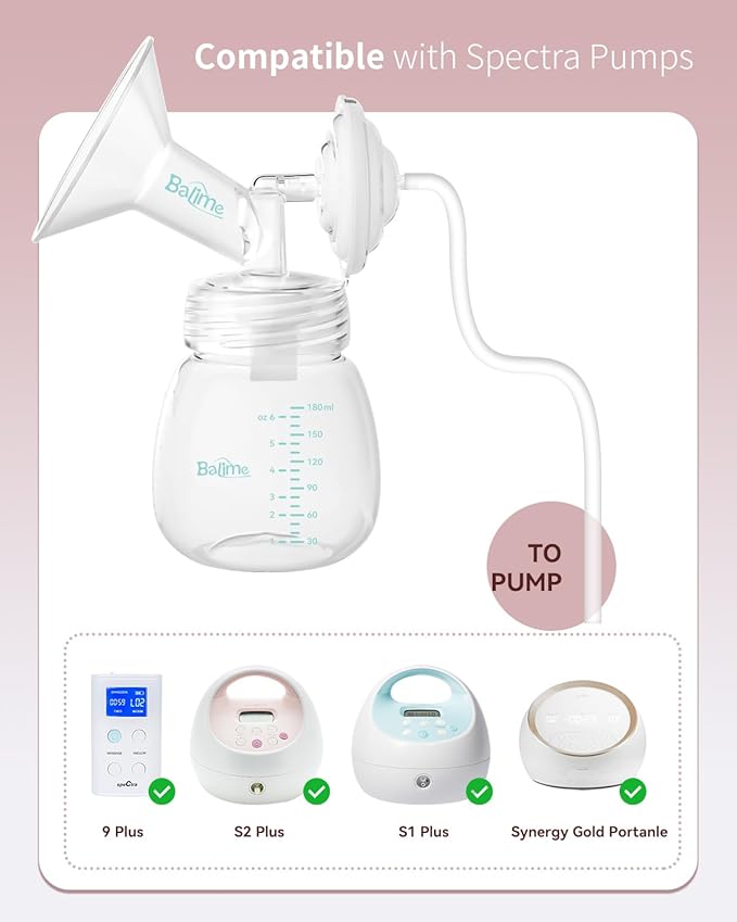 24MM Wide-Mouth Flange Spectra Replacement Pump Parts for S1 S2 - Exact Fit Medical Grade Flanges Breast Pump Parts - BPA Free Spectra Pump Parts - Perfect for Travel & Working Moms (2-Pack)