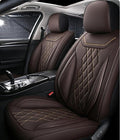 Leather Car Seat Covers for Volkswagen Atlas 2019-2023 Waterproof,Breathable and Non-Slip Napa Leather Car Interior Seat Covers,Comfortable and Durable,Easy to Install(5PCS Comfort,Coffee)