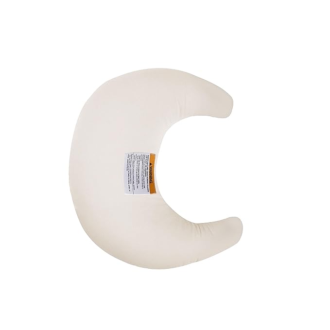 snuggle me Organic Nursing Pillow (New 2025 Design) | Bottle & Breastfeeding Pillow with Organic Cotton Cover & Fiberfill, Machine Washable Feeding Pillow, Newborn Essentials Must Haves (Natural) - v2