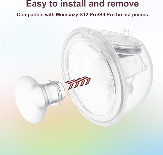 Flange Insert 15/17mm 8PCS Compatible with 24mm Flange/Shield of Most Pumps,Suitable for Momcozy/Medela/Spectra/TSRETE/Paruu Wearable Breast Pump,Reduce 24mm Tunnel Down to Correct Size,4pc/Size