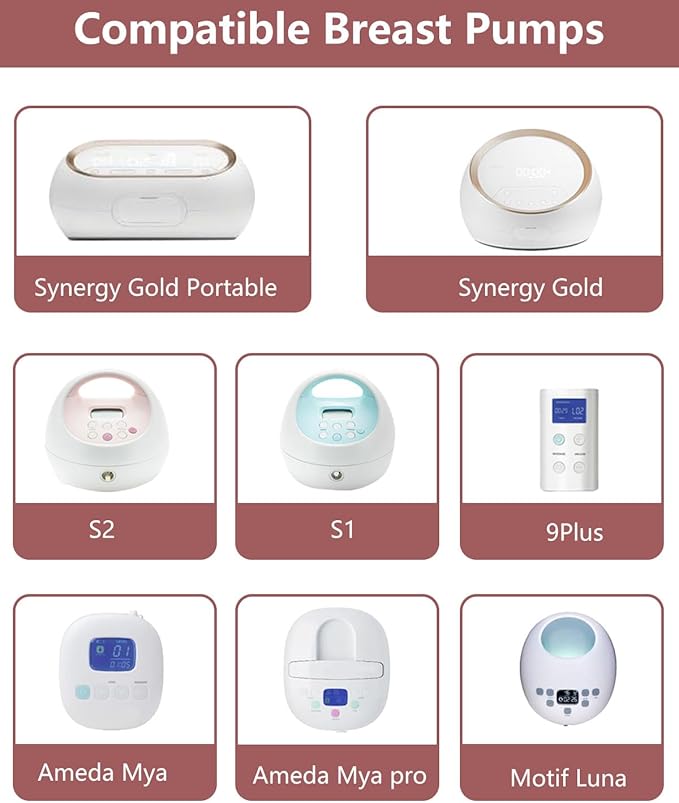 4packs 22mm Full Breast Replacement Pump Parts for Spectra S1 S2 9 Plus Synergy Gold Include 13mm Flange,Valve,Backflow Protector,Tube,Bottle,Caps, Fit for Motif Luna Cimilre Ameda MYA Pump