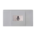 Foundations Ultra Horizontal Wall Mounted Baby Diaper Changing Station, Oversized Changing Surface, Plastic with Heavy Duty Stainless Steel Hinge - Gray (200-EH-01)