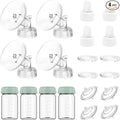 4 Full Pump Parts Kits for Spectra S1/S2/9 Plus/Synergy Gold, Replacement Kit for Spectra Pump Parts 4PC,Include 23mm Flange, Duckbill Valve, Tube, Bottle, Backflow Protector, Not Original Accessories