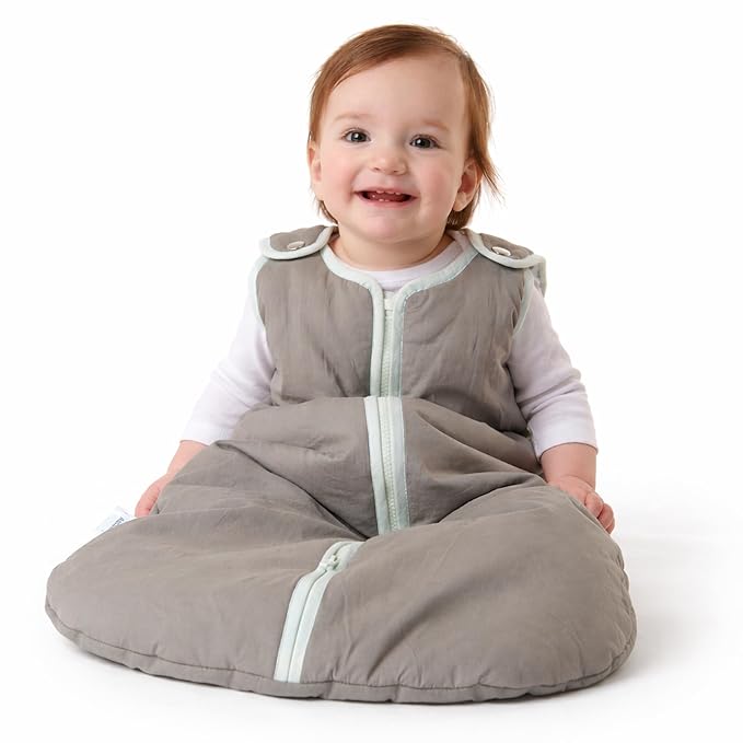 baby deedee Sleep Nest Sleeping Sack, Warm Baby Sleeping Bag fits Toddler and Infants, Gray Lagoon, Large (18-36 Month), 1 Count