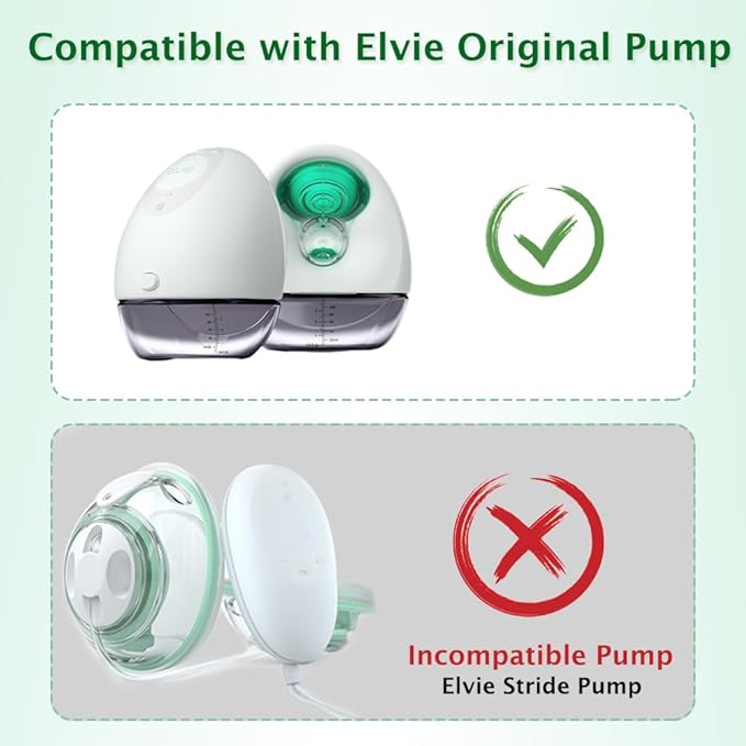 2pcs Duckbill Valves Compatible with Wearable Elvie Breast Pump,for Elvie Breast Pump Replacement Accessories, Silicone BPA Free