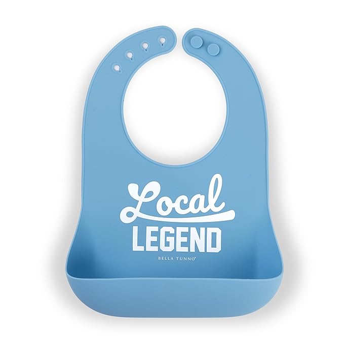 Bella Tunno Baby Bib for Eating, Waterproof Silicone Bib with Large Food Catcher, Adjustable Fit for Babies 4-12 months & Toddlers 1-3 Years, Boys & Girls