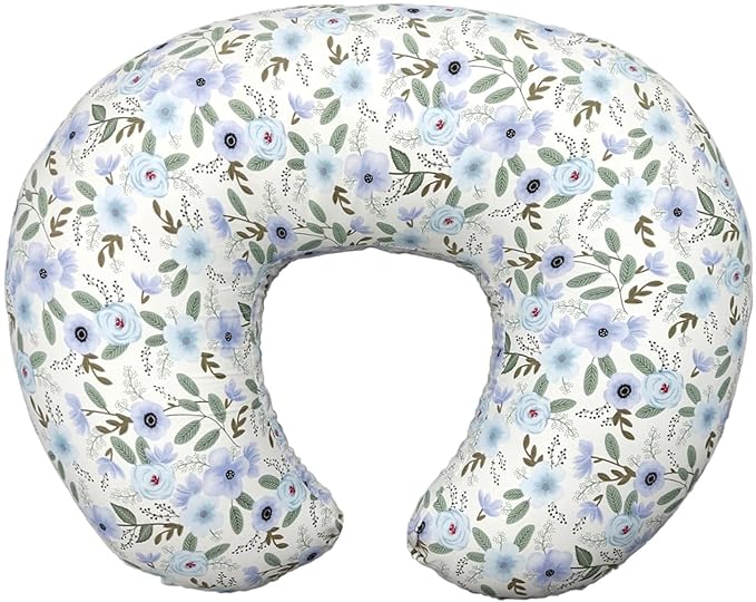 Nursing Pillow, Original Size Breastfeeding Pillows with Removable Cover, Breast Feeding Pillow with Breathable Filling, Ergonomic Nursing Essentials for Bottle and Breastfeeding- Leaves…