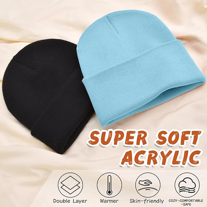 ZOORON Toddler Beanie Baby Beanies for Boys Girls Kids Winter Hats Children Knit Warm Caps 0-12years