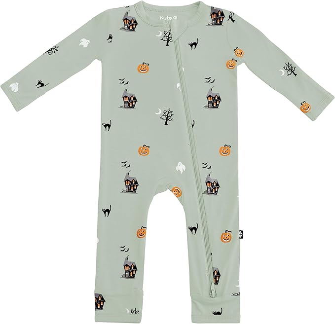 KYTE BABY Unisex Rayon Made From Bamboo Zippered Rompers 0-24 Months