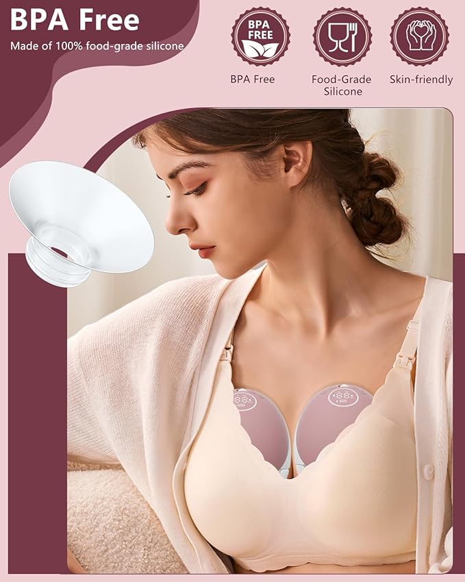 1pcs Breast Pump Flange Insert 14mm Compatible with Momcozy M9/M6/M5/S12 Pro/S9 Pro/V1 Pro/V2 Pro Wearable Breast Pump, Replace for Momcozy Pump Flange Insert, BPA Free, OEM, Not Original Parts