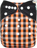 ALVABABY Halloween Baby Cloth Diapers One Size Adjustable Washable Reusable for Baby Girls and Boys 1 Pack with 2 Inserts AMD135-2TA