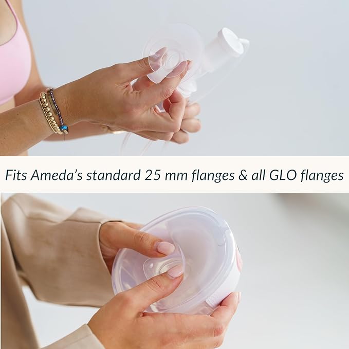 Ameda Breast Pump Flange Insert | 19mm Flange Insert | Ameda Pump Parts | Universal Flange Insert | Compatible with GLO, MYA Joy, MYA Joy Plus and Pearl Breast Pumps | 2 Count