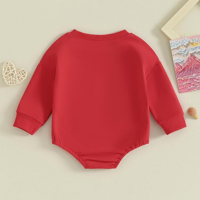 VISGOGO Newborn Infant Baby Boy Girls Oversized Romper Little Dude Sweater Onesie Coming Home Outfit Neutral Clothes