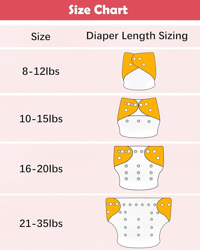 Babygoal Cloth Diaper Covers 6 Pack