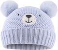JANGANNSA Cute Bear Baby Beanie Pompom Baby Boys Hat Infant Toddler Winter Knitted Beanies for Girls