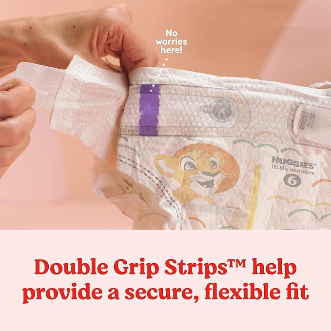 Huggies Size 3 Diapers, Little Movers Baby Diapers, Size 3 (16-28 lbs), 156 Count (6 packs of 26)