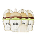 YOHKOH Baby Bottles - Newborn Wide Neck Baby Bottles with Slow Flow Breast-Like Nipple, PPSU Anti-Colic Bottles Breastfeeding System (Green, 6oz (Pack of 4))