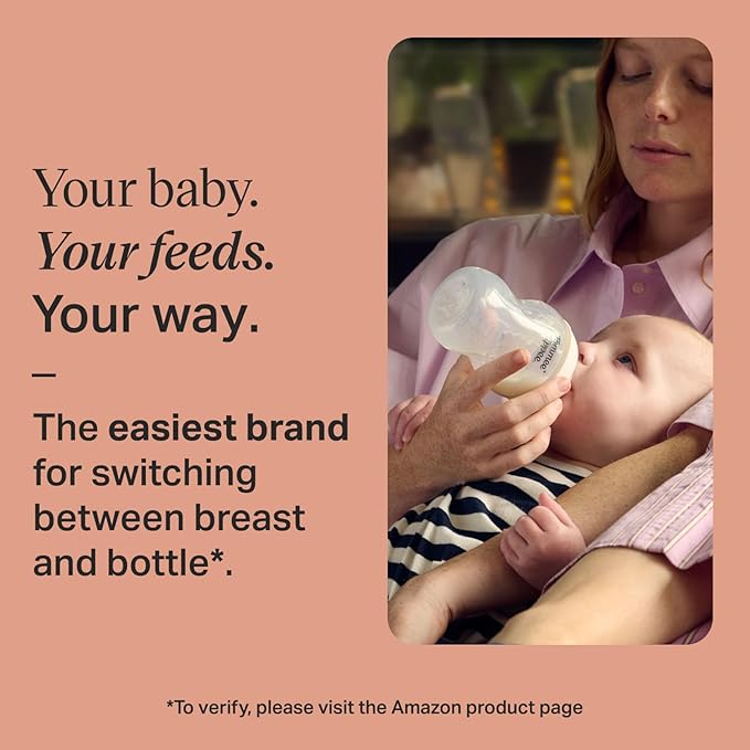 Tommee Tippee Natural Start 8 Piece BPA Free Bottle Set, Includes 2 x 5 oz & 2 x 9 oz Bottles, 1 x Medium Flow Nipple, 1 x 0-6m Pacifier, 1 x Removable Bottle Handle, 1 x Cleaning Brush, Pink