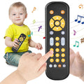 Avkast Baby TV Remote Control Toy 6 Month+, Toddler Realistic Remote Toy with Sound and Light, Early Educational Music Toys with 3 Languages English French Spanish for Infant Boys Girls 6 12 18 months