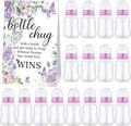 TrelaCo Bottle Chug Baby Shower Game 20 Pcs Baby Bottles Shower Favor with 1 Butterfly Theme Sign for Gender Reveal Party Supplies Gifts(Purple)