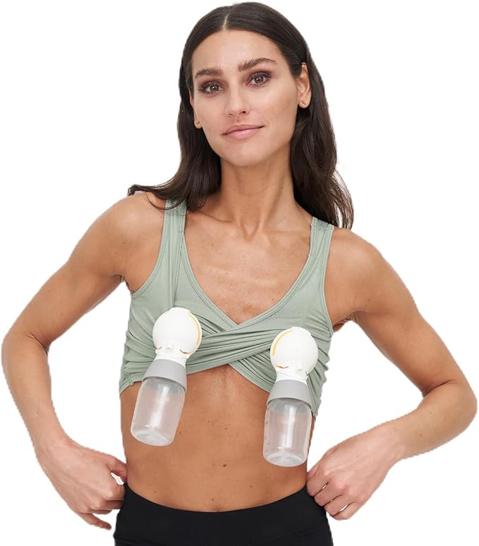 Larken Hands Free Pumping Bra for Breastfeeding | Breast Pump - Maternity Bras for Pregnancy, Pumping & Nursing Bra in One