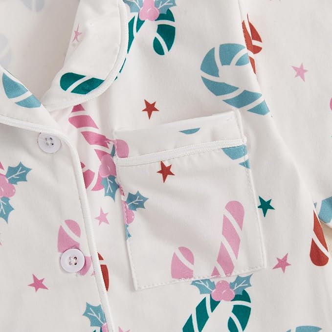Balaflyie Baby Girl Button Down Pajamas Romper One-Piece Jumpsuit Long Sleeve Sleeper Infant Sleepwear