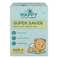 Happy Little Camper Super Saver Diapers, Size 2, 25 Count | Budget-Friendly Disposable Baby Diapers for Sensitive Skin | Hypoallergenic, Fragrance-Free, Ultra Absorbent