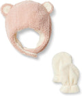 Amazon Essentials x Sofia Grainge Unisex Babies' Hat and Mittens Set