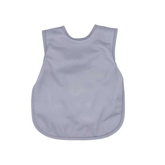 BapronBaby Minimalist Slate Bapron - No Neck Tie Safer Bib for Baby & Toddler - Soft Waterproof Stain Resistant - Machine Washable - Sz Preschool 3-5yrs