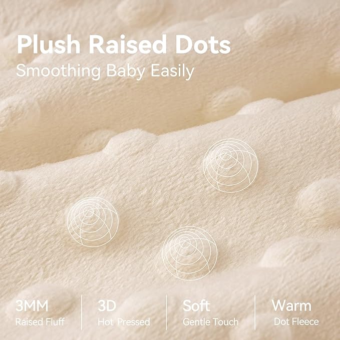 Fleece Baby Sleep Sack 18-24 Months with Plush Dots 1.5 Tog Baby Wearable Blanket with 2-Way Zipper Warm Sleeping Sack for Toddler Infant - XLarge, Coffee